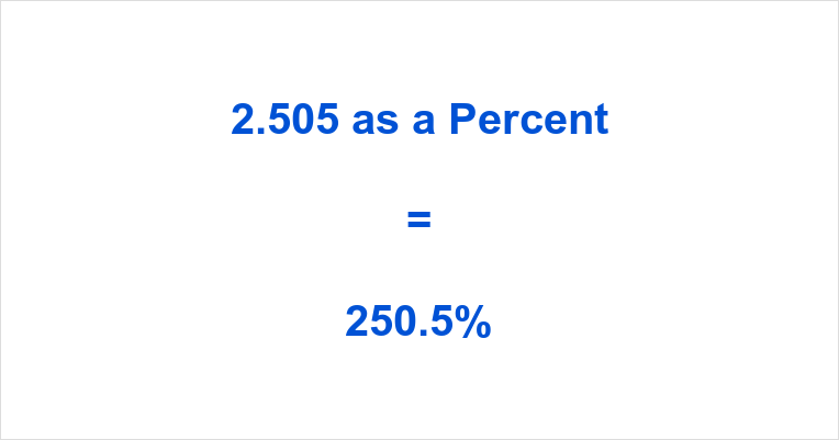 2 505 As A Percent What Is 2 505 As A Percentage